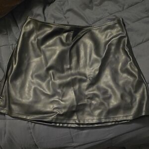 Wild Fable Shiny Black Mini Skirt